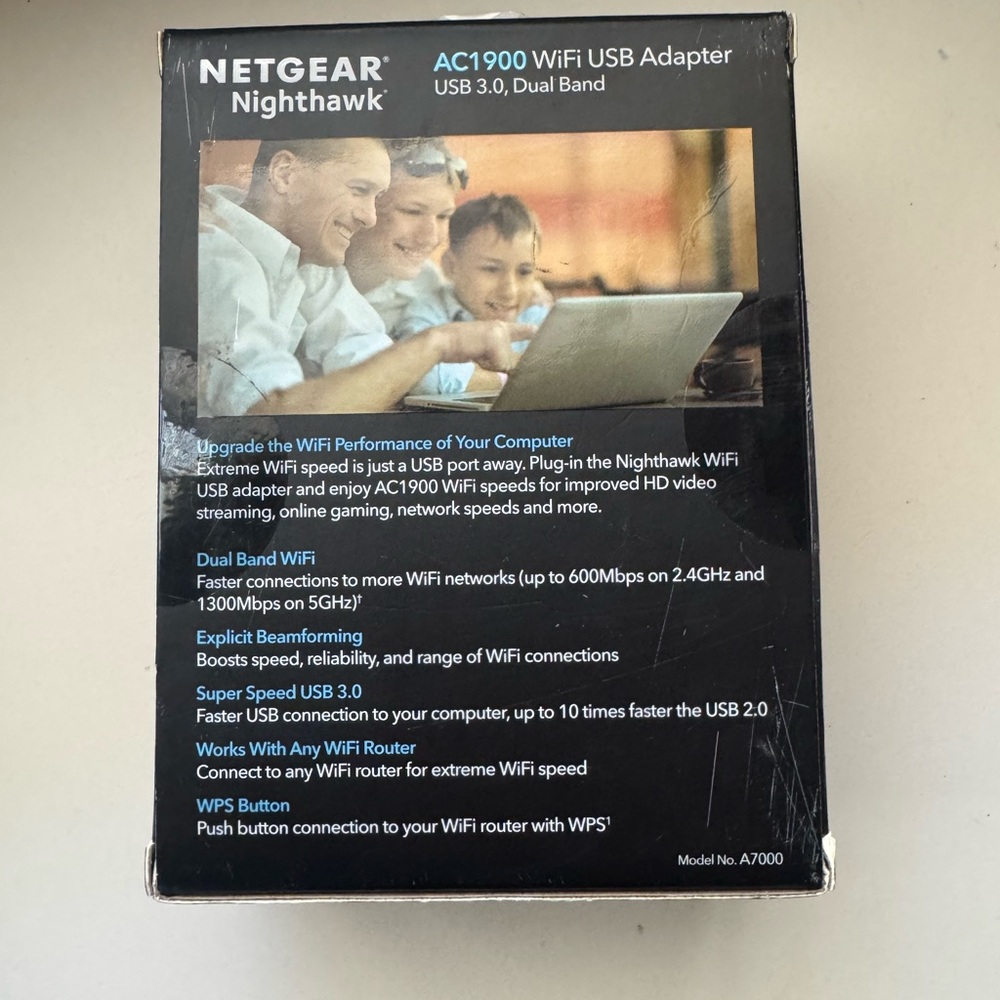 NETGEAR Nighthawk AC1900 USB Adapter - Black - Picture 3 of 6
